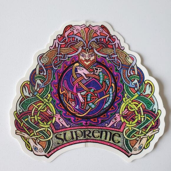 SUPREME Knots Viking Crest Sticker Logo, 4.5in - Picture 1 of 3